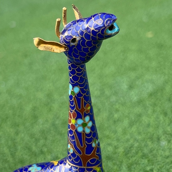 Vintage Cloisonné Giraffe Figurine – 6.25” Tall, Rare & Hard to Find - Picture 5 of 8